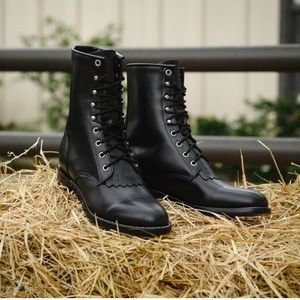 NWT Ariat Justin Boots Hiram Black Leather Boots